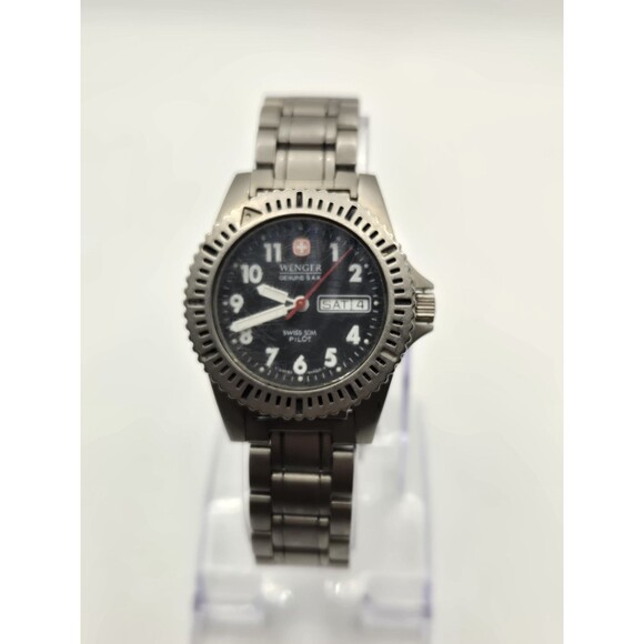 Wenger S.A.K. 091.0664 Ladies' Pilot Titanium Watch. 7.25" Band. New Battery - Picture 1 of 9